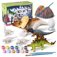 3D Dinosaurs Painting Kit with 12 Dinos for Kids Age 3-15, Arts and... Fast Ship