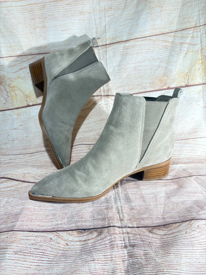 Женские желтовато-коричневые замшевые сапоги Marc Fisher Yale размер 6,5 М с заостренным носком без застежек - Изображение 4 из 4