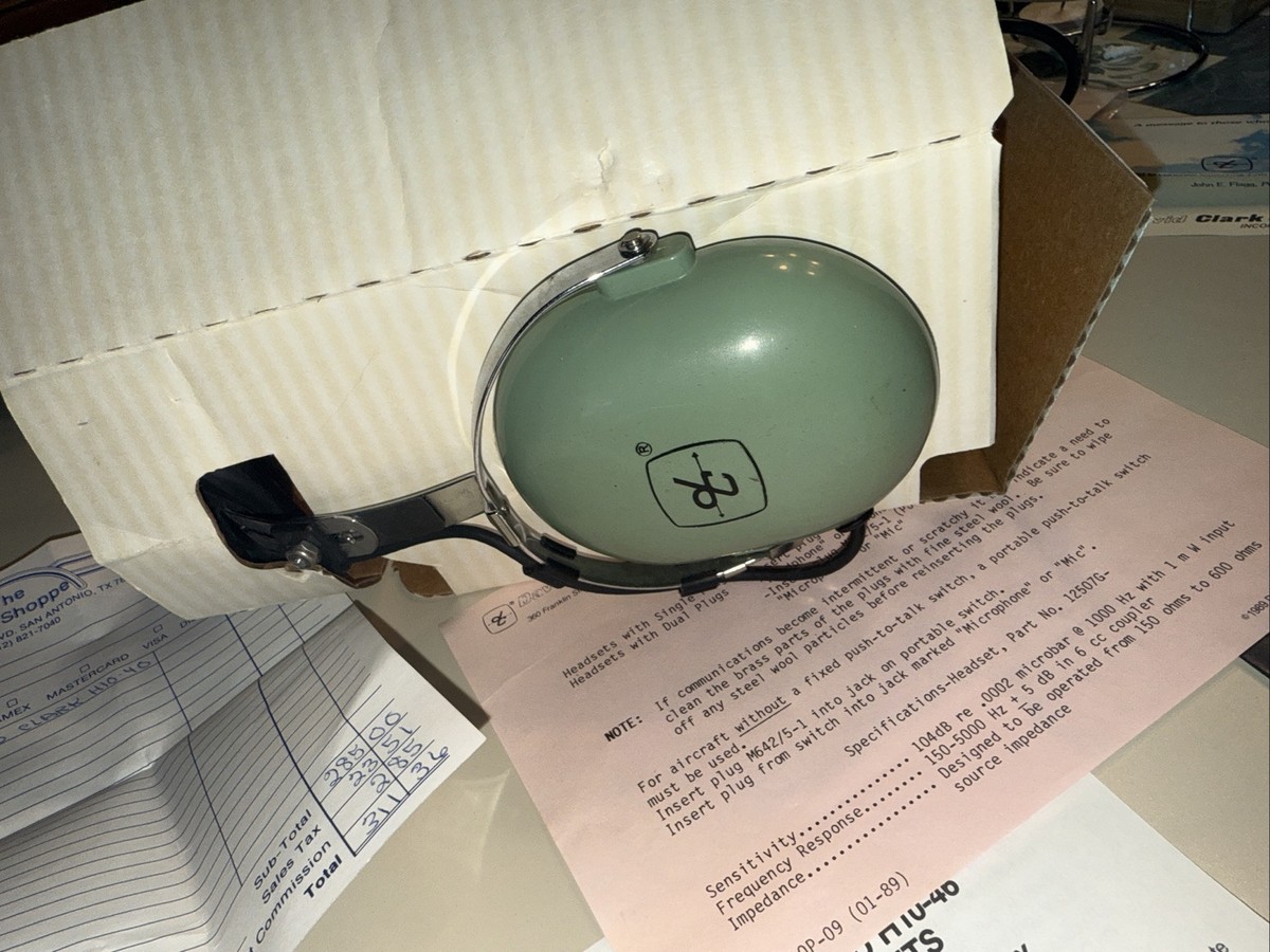 David Clark H10-40 General Aviation Headset With M4 Microphone for