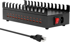 300W Charging Station for Multiple Devices, 24 Port USB C Fast Charging Station