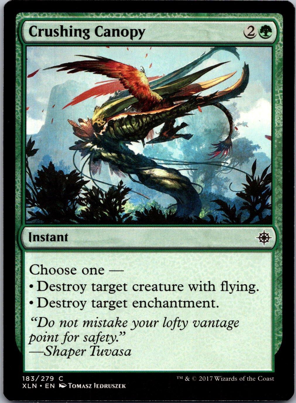 Crushing Canopy 183 C Ixalan Magic: The Gathering Near Mint