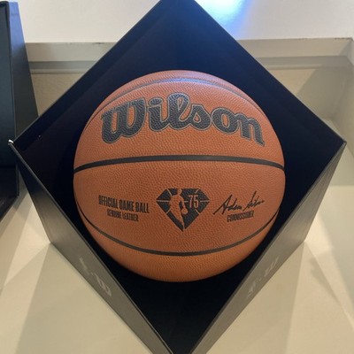75th Anniversary Wilson NBA Official Game Ball Leather Basketball MEGA RARE