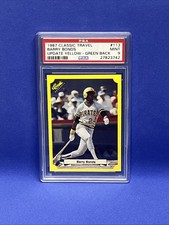 1987 Classic Travel Barry Bonds #113  Low POP Rare GREEN Back - PSA MINT 9 !