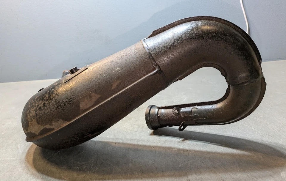 Yamaha YZ80 Silenciador de escape Cabezal Tubo Cámara de expansión 1987-1992 Foto 4 de 4