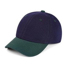 Baby Toddler Baseball Hat Cap Colorblock Cotton 6-24 Months Navy/Dark Green