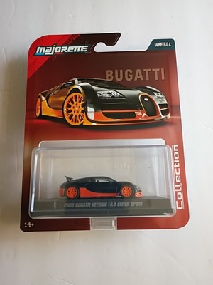 Majorette 2005 Bugatti Veyron 16.4 Super Sport 1:64 Diecast Car Black Orange