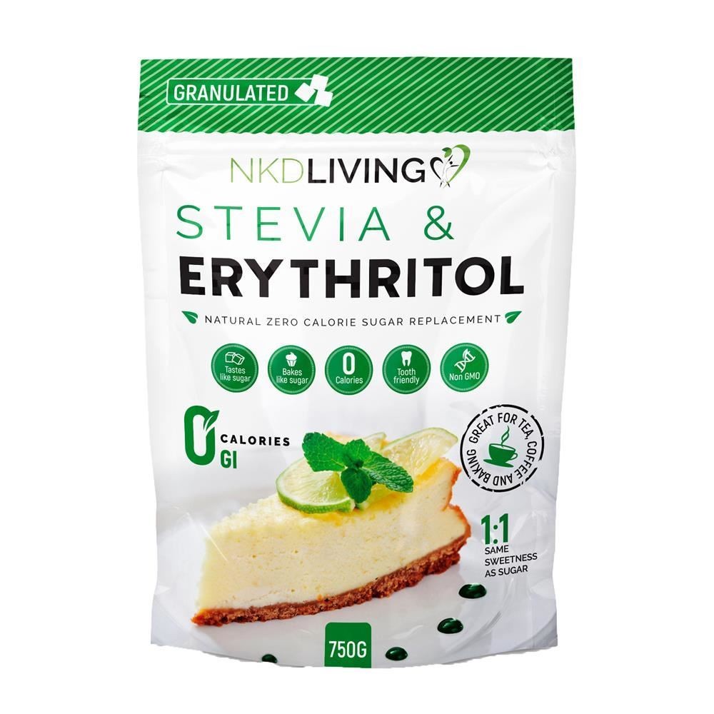 NKD Living Stevia & Erythritol 1:1 0 Calorie Sweetener 750g - 2 Pack