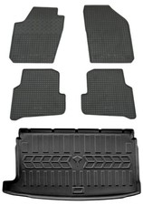 Gummi Fußmatten Kofferraumwanne für VW Polo 6R 2009-2017 Gummimatten Set Wanne