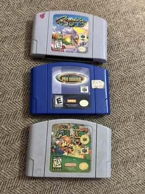 Nintendo 64 N64 Game Lot Super Mario 64, Tony Hawk, Cruis n World- All Untested