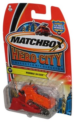Matchbox Ultra Heroes (2003) Hero City Orange & Red Rumble Dozer Construction To