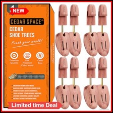 Cedar Shoe Trees for Boots 6.5 to 14 Adjustable Wooden Shoe Stretcher Moisture