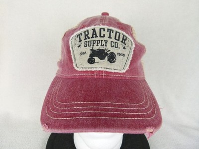 Tractor Supply Co. Unisex Size One Size Red Solid Trucker Hat Mesh Back