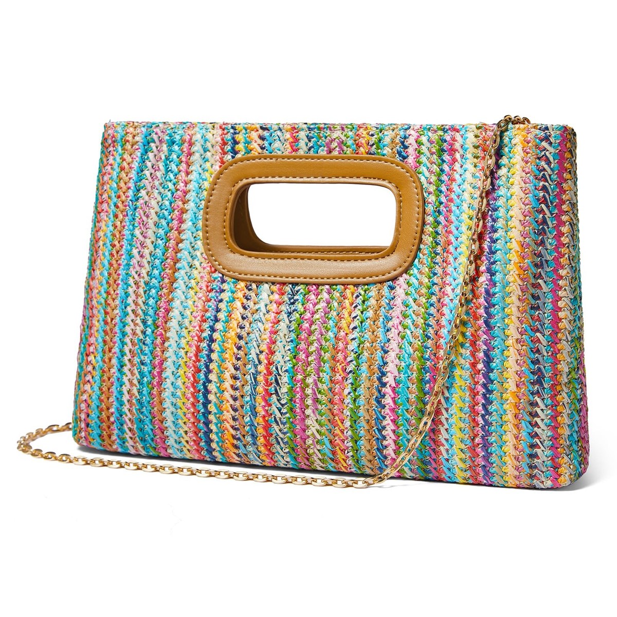 Women Straw Clutch Bag Top Handle Evening Shoulder Crossbody Purse Top Handle Clutch Handbags for Women, Evening Handbag  main image 2