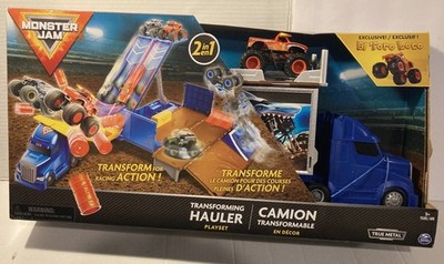 MONSTER JAM 2-IN-1 TRANSFORMING HAULER & RAMP JUMP PLAYSET WITH EL TORO LOCO