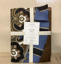 Williams Sonoma Foulard Print Tablecloth 70 Round New With Tags