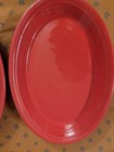 Fiestaware Scarlet Red oval  set of 2 -13.5" Serving Platter & 10.5” Casserole — photo 3