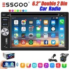6.2 inch Double DIN Apple Carplay Android Auto Car Stereo Radio with Mic Camera