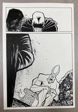 Original artwork, THE SWORD OF EDEN graphic novel, interior page 37, signed...