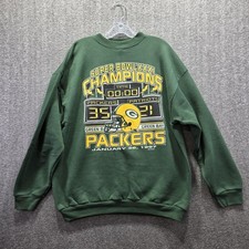 Vintage Green Bay Packers Sweatshirt Mens XL Green NFL Football Logo 7 90s
