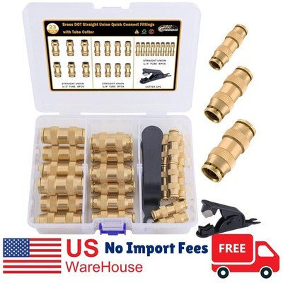 23 PCS Brass DOT Quick Connect Air Hose Fittings for Trucks & RVs