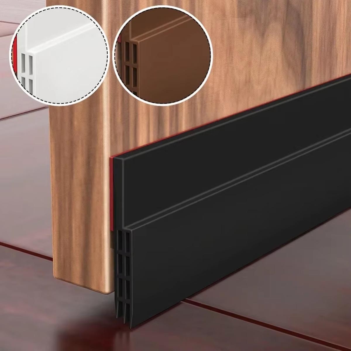 Under Door Sweep Weather Stripping Door Draft Stopper Blocker Strong Adhesive