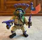 Vintage 1991 Teenage Mutant Ninja Turtles Pro Pilot Don Mutant Military COMPLETE