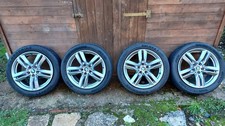 4 CERCHI IN LEGA ORIGINALI BMW M-SPORT  X1 X2 da 18" Gomme Pari Al Nuovo 