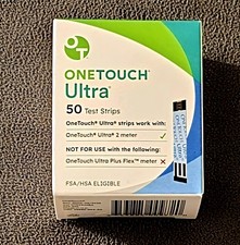 One Touch Ultra Test Strips - 50 Strips - Exp. 12/31/2026