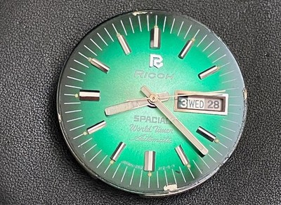 Genuine Ricoh 61215BA SPACIAL World Timer GMT Automatic Movement 21J - Working
