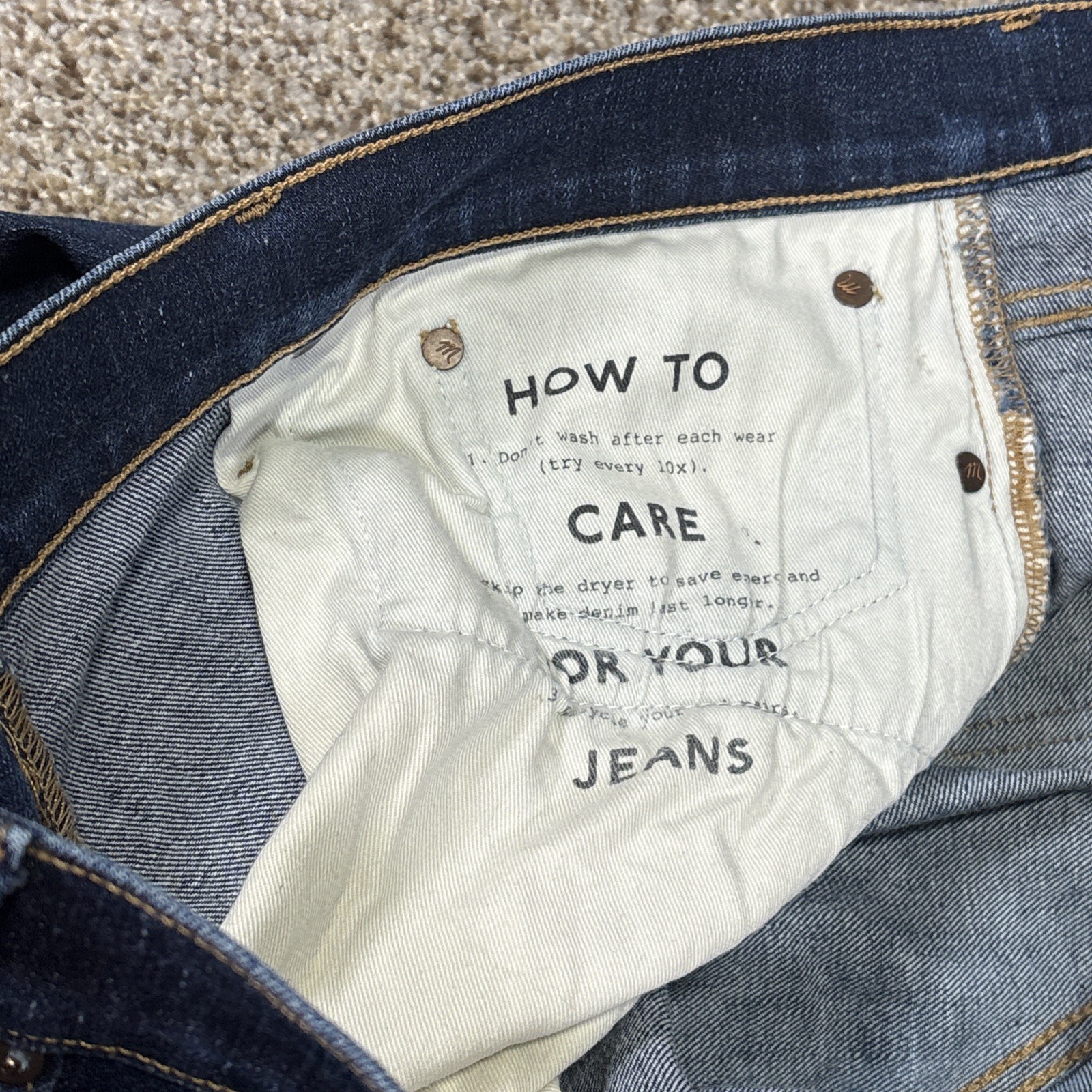 Madewell Jeans Blue Slim Fit Pants Casual Denim Mens Size 40x34 (40x32) - View 7
