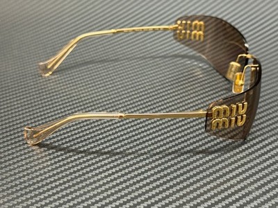 Muu MIU MIU MU A51S 5AK20P Gold Brown Mirror Bronze Women's 75 mm