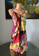 NWT Josie Natori Multi-Color Silk Chemise, sz S  275 