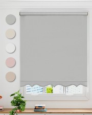 Scalloped Roller Blind - Child Safe Blind with Adjustable Cord