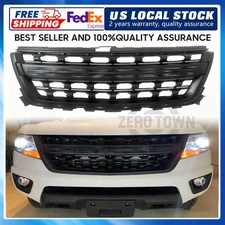 Front Grill Matte Black For 2015-20 Chevy Chevrolet Colorado Upper Grille WT LT