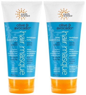 EARTH SCIENCE - Olive & Avocado Deep Conditioning Hair Masque: For Normal to ...