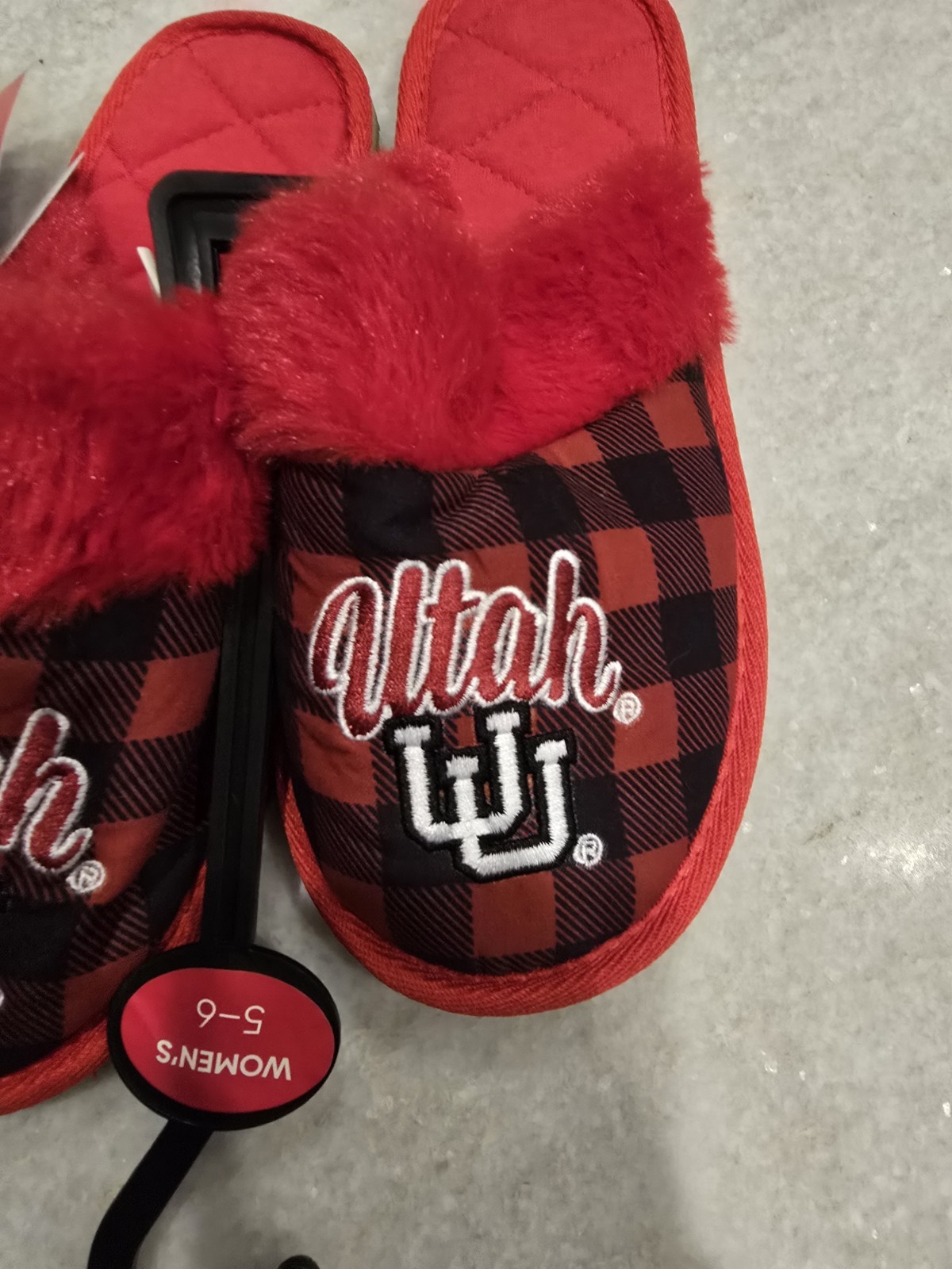 SAOLA Pantofole FOCO donna logo Utah poli maglia suola coppa taglia 5 6 S strato soffice nuove