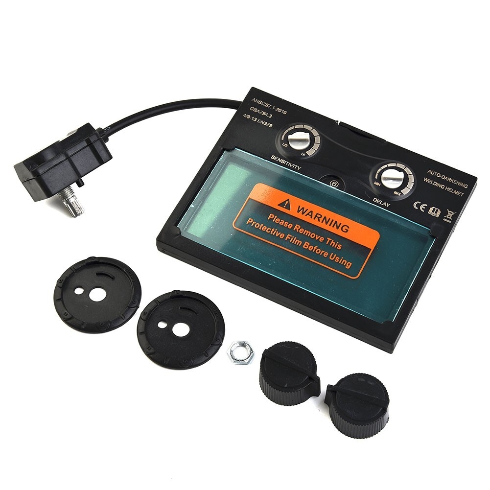 AutoDimming Welding Helmet Lens Automatic Power Control DIN16 Red UV