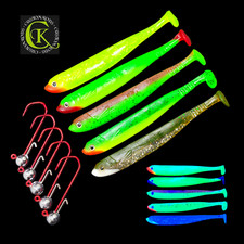 5x5 13cm Starter Set Stint 5x Shad 5x Jigkopf...