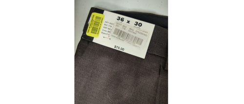 Men's Brown Dress Pants Murano 36x30 Classic fit Pleated front (V1) - Picture 6 of 6