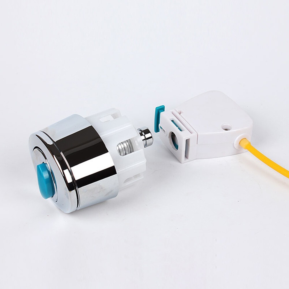Wire-Controlled Toilet Drain Valve – Adjustable Height, Fits 6.5-7.5cm Outlets, White ABS For Piece Toilets