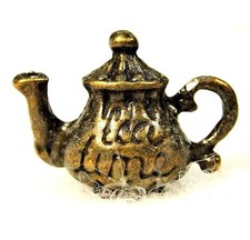 50Pcs. WHOLESALE Tibetan Antique Bronze 3D TEAPOT Flower Charms Pendants Q0058