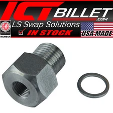 LS Engine Swap M16 1.5 Adapter to 1/8 NPT Oil Pressure Sensor Gauge LS1 LSX LS3