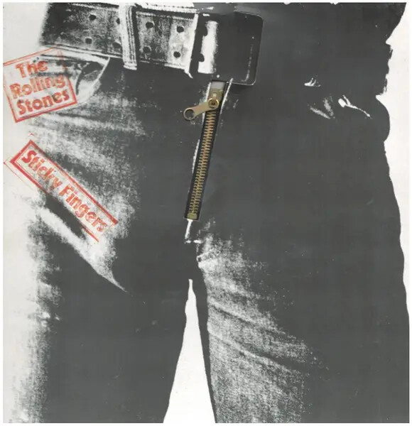 LP The Rolling Stones Sticky Fingers REAL METAL ZIPPER NEAR