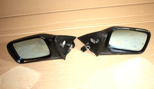GENUINE BMW E30 SIDE MIRROR LEFT AND RIGHT DOOR PAIR ELECTRIC BLACK OEM