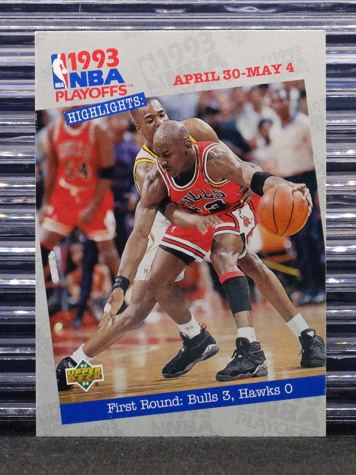 Michael Jordan 1993-94 Upper Deck Playoffs Highlights #180 NBA Basketball Card
