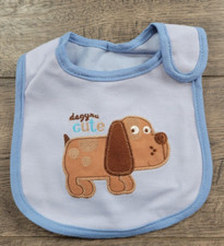 Baby Boy Nwot Carter's Cute Blue Dog Baby Bib