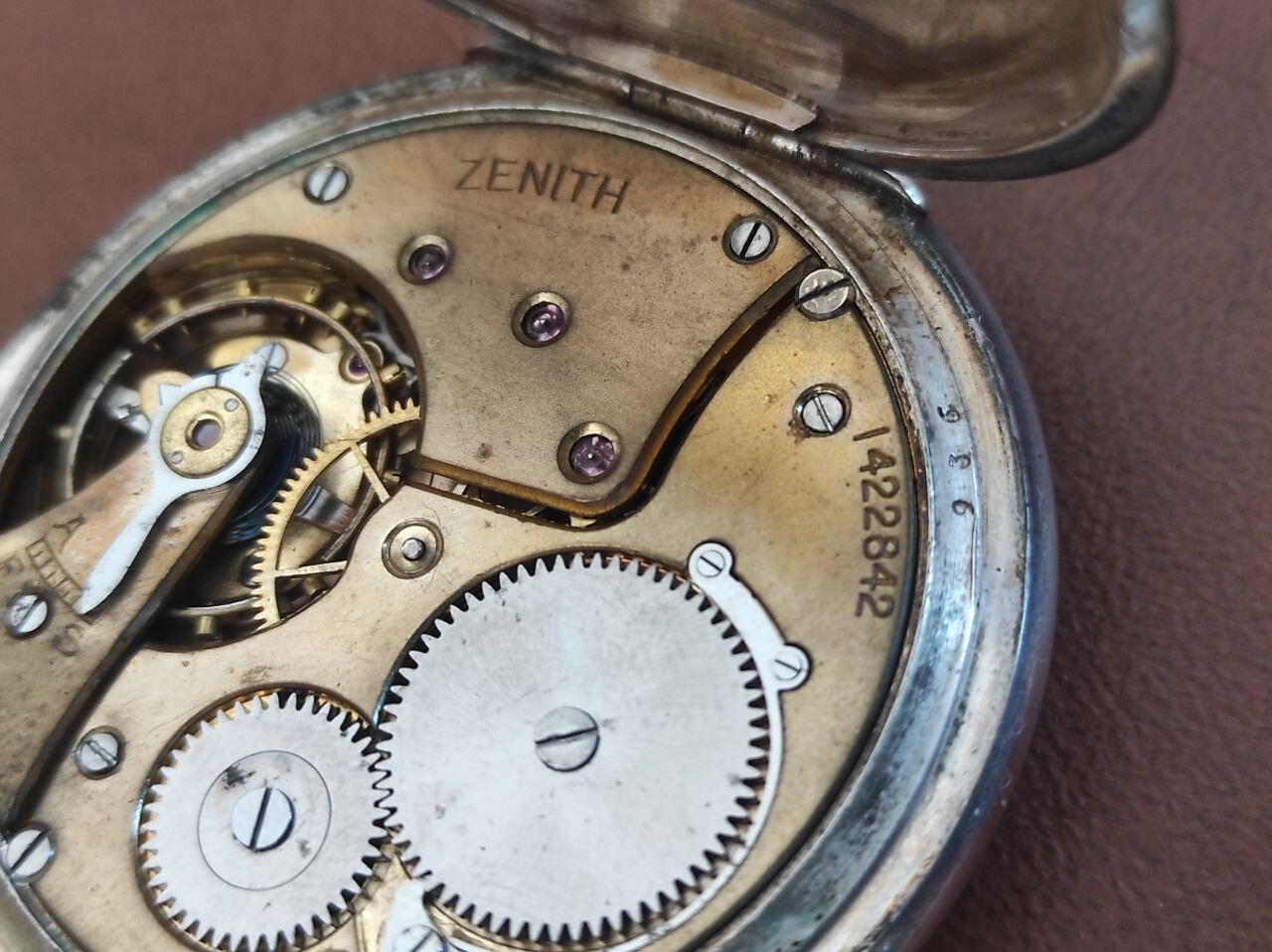 ANTIQUE SOLID SILVER 800 ZENITH POCKET WATCH - image 16