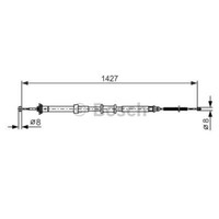 Bosch Handbremsseil Bremsseil Hinten Links FüR Fiat Panda Van 312_ 312