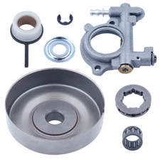 1121 007 1043 Clutch Drum Oil Pump For Stihl 026 MS260 Chainsaw Rim Sprocket