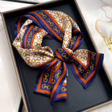 100 Mulberry Silk Scarf 150X15CM Women's Long Double sided Printed Scarf CHA16